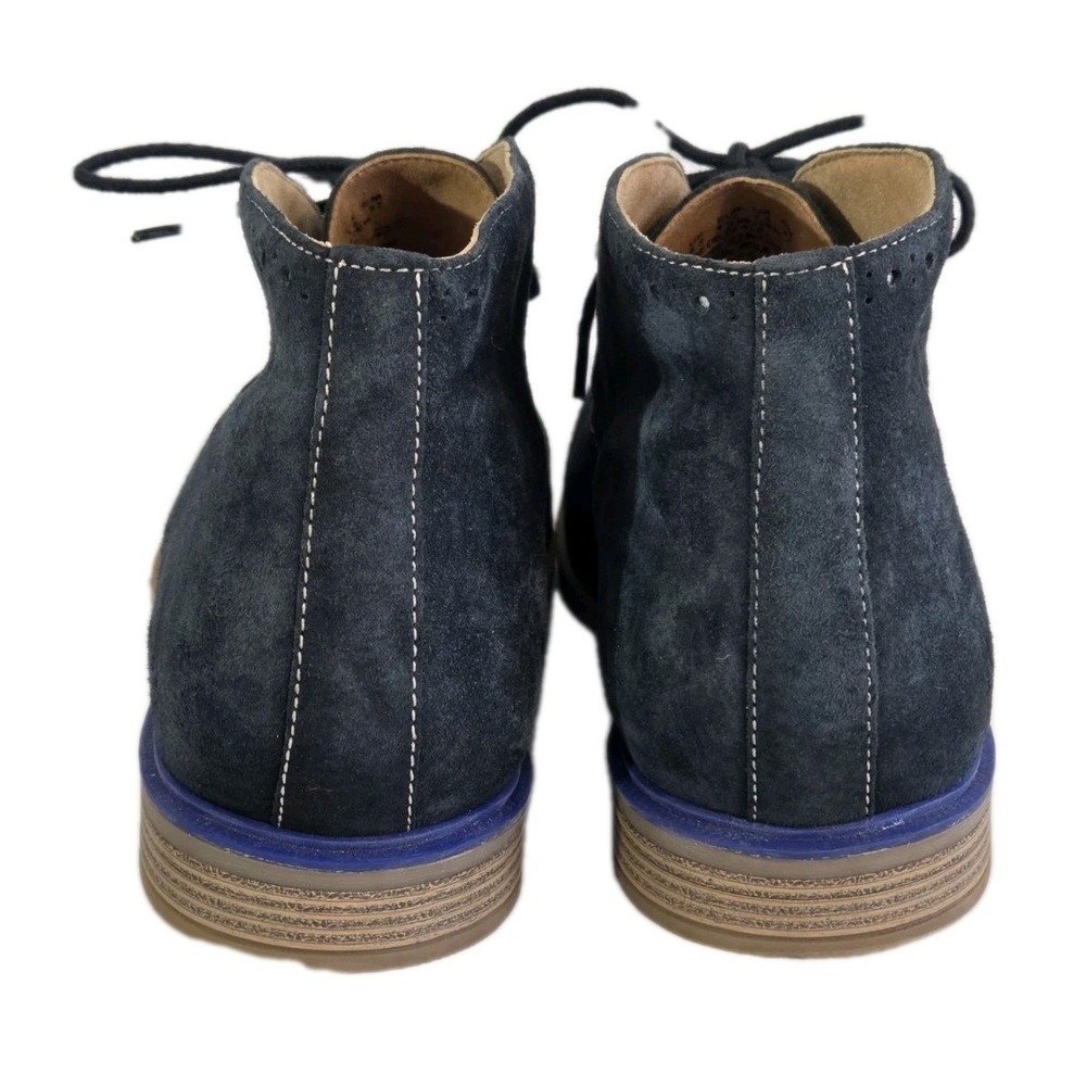 Women's Suede Chukka Boots 9.5 Hush Puppies Navy Blue Bailey Ankle Mod Preppy - Picture 11 of 14